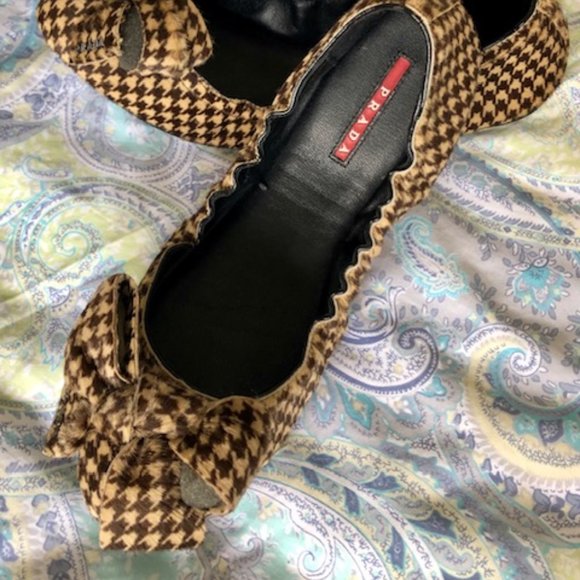 NWOT Authentic Prada horse hair bow flats - Picture 7 of 7